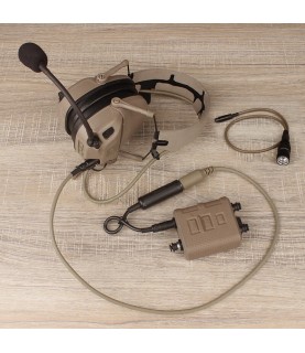 FCS AMP headsets w V60 PTT combo TAN&TAN