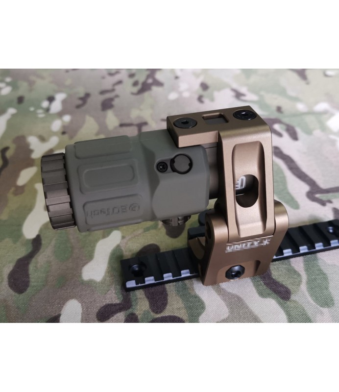 G33 Magnifier W FTC Mount Airsoft Modern Version US Flag Marking Color FDE