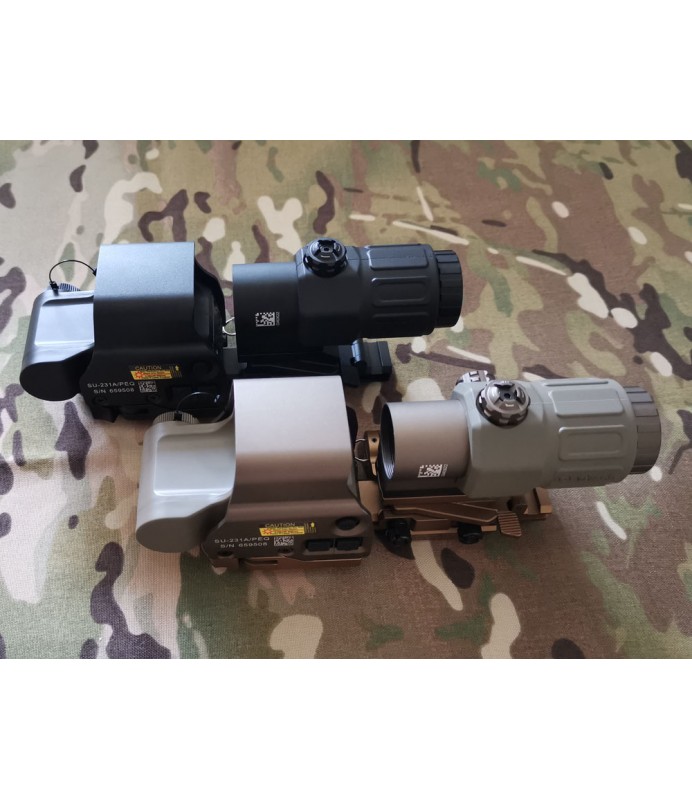 2023Ver. G33/EXPS Gen II/Side Flip Mount Sets Sighting System Airsoft Mil Spec Marking Color FDE