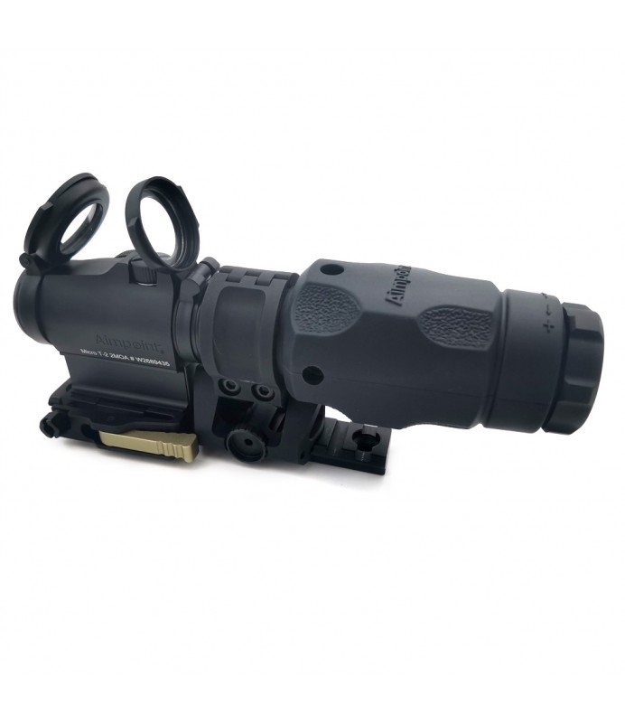 EvolutionGear 3XMAG1 3X Magnifier & T2 LRP Mount 1.54" Combo Color Black