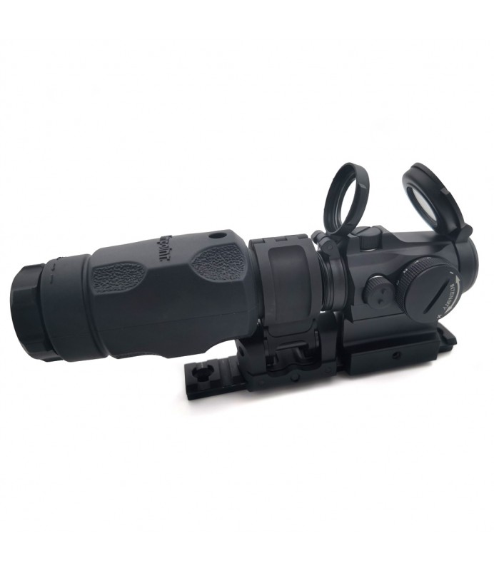 EvolutionGear 3XMAG1 3X Magnifier & T2 LRP Mount 1.54" Combo Color Black